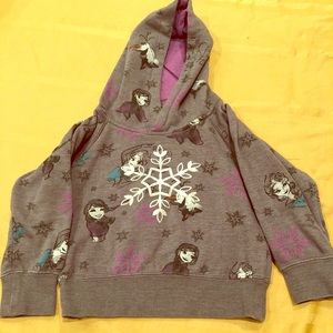 Frozen hooded sweatshirt size 4 runs small